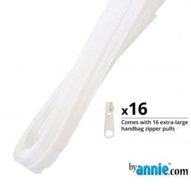 Hovedbilde Zippers by the Yard. White