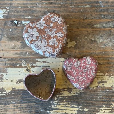 Metal heart box.